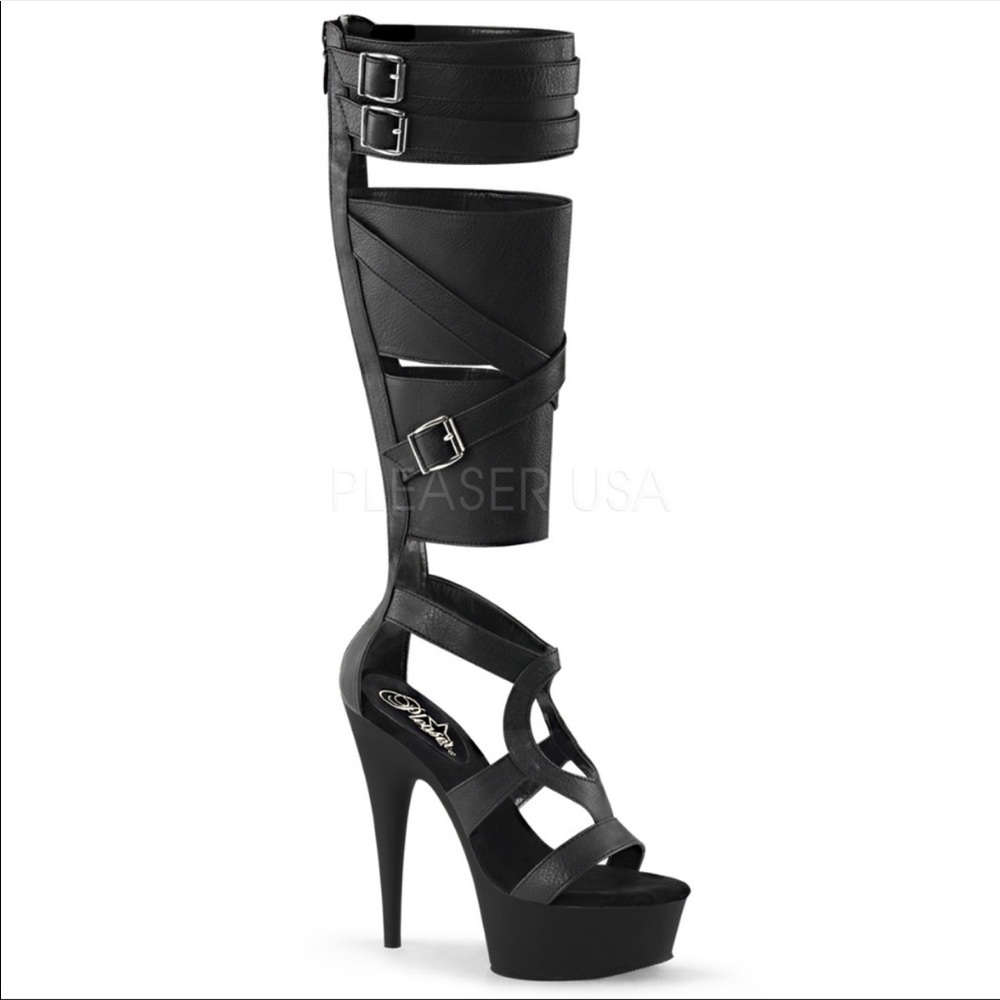 6 Inch High Heel Platform Sandal Gladiator Boots